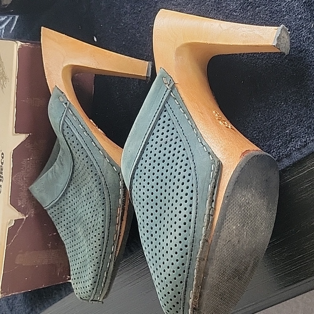 Candie's for el greco Clogs, Blue, 8, Vintage. - Picture 6 of 8
